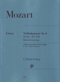 Mozart Violin Concerto No 4 Dmaj Kv218 Violin & Pf Sheet Music Songbook