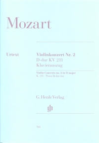 Mozart Concerto K211 No 2 D Violin & Piano Sheet Music Songbook