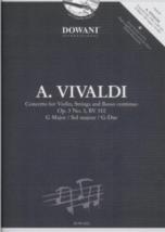 Vivaldi Concerto Op3 No 3 Rv310 G Bk/cd Dowani Vln Sheet Music Songbook