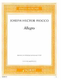 Fiocco Allegro G Bent/oneill Violin Sheet Music Songbook