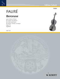 Faure Berceuse D Op16 Egelhof Violin & Piano Sheet Music Songbook