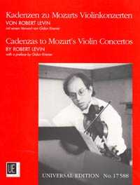 Levin Cadenzas For Mozart Violin Concertos Sheet Music Songbook