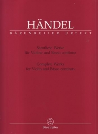 Handel Sonatas For Violin & Basso Continuo Violin Sheet Music Songbook