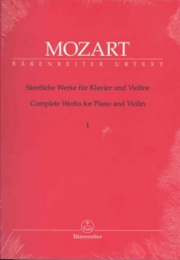 Mozart Complete Works For Piano & Violin Vol 1 Sheet Music Songbook