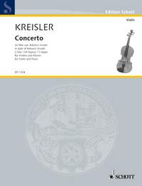 Kreisler Concerto C (style Of Vivaldi) Violin & Pf Sheet Music Songbook
