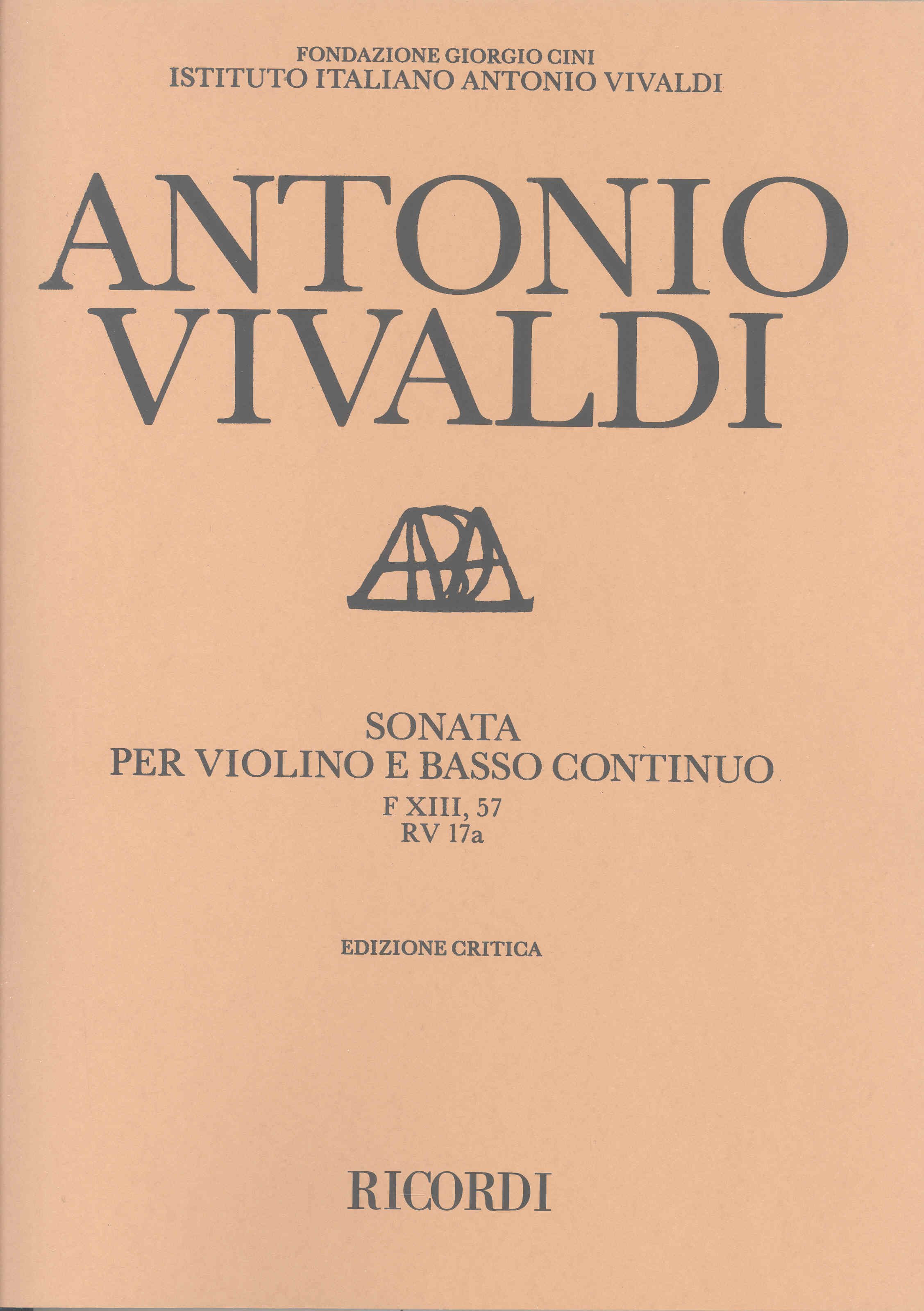 Vivaldi Violin Sonata  E Fx111/57 Rv17a Violin Sheet Music Songbook