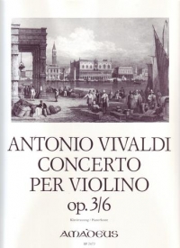 Vivaldi Concerto Op3 No 6 Amin Rv356 Violin & Pno Sheet Music Songbook
