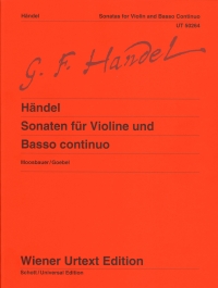 Handel Sonatas For Violin & Basso Continuo Sheet Music Songbook
