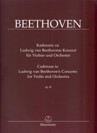 Beethoven Cadenzas To Concerto For Violin Op61 Sheet Music Songbook