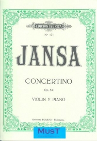 Jansa Violin Concertino D Op54 Violin & Piano Sheet Music Songbook