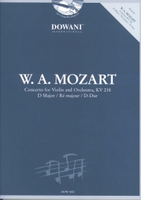 Mozart Violin Concerto D Major Kv218 Vln/pf Bk/cd Sheet Music Songbook