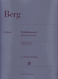 Berg Violin Concerto Violin & Piano Sheet Music Songbook