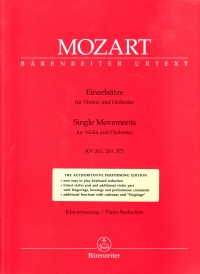 Mozart Adagio & Rondos K261 K269 K373 Sheet Music Songbook