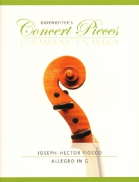 Fiocco Allegro G Sassmannshaus Violin & Piano Sheet Music Songbook