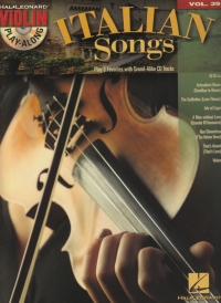 Violin Play Along 39 Italian Songs Book & Cd Sheet Music Songbook
