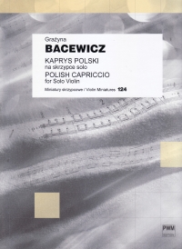Bacewicz Polish Caprice For Violin Solo Sheet Music Songbook