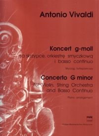 Vivaldi Concerto In G Minor Violin & Pf Reduction Sheet Music Songbook