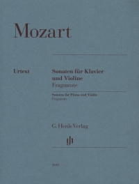 Mozart Violin Sonatas Fragments Violin & Piano Sheet Music Songbook