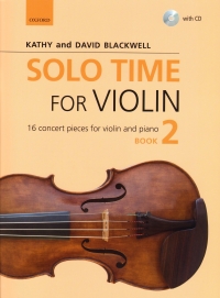 Solo Time For Violin Blackwell Book 2 + Cd Sheet Music Songbook