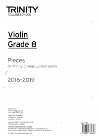 Trinity Violins 2016-2019 Grade 8 Part  Sheet Music Songbook