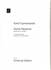 Kochanski / Szymanowski Danse Paysanne Vln/pf Sheet Music Songbook