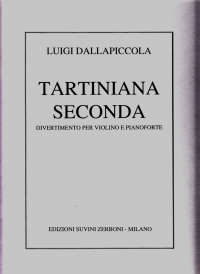 Dallapiccola Tartiniana Seconda Violin & Piano Sheet Music Songbook