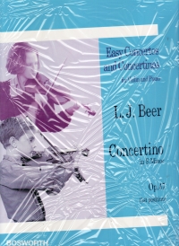 Beer Concertino Emin Op47 Violin & Piano Sheet Music Songbook