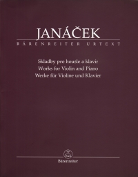 Janacek Works For Violin & Piano Krejci Nemcova Sheet Music Songbook