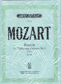 Mozart Violin Concerto No3 K216 Violin & Piano Sheet Music Songbook