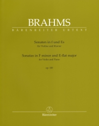 Brahms Sonatas Fmin & Eb Violin & Piano Op120 Sheet Music Songbook