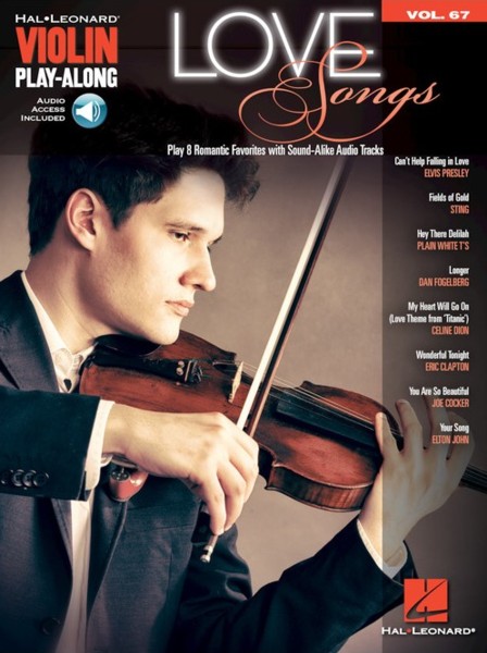 Violin Play Along 67 Love Songs Book & Online Sheet Music Songbook