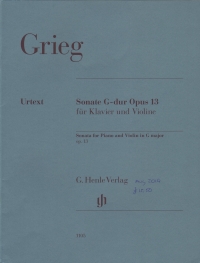 Grieg Sonata G Op13 Violin & Piano Sheet Music Songbook
