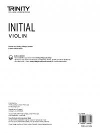 Trinity Violin Exam 2020-2023 G Initial Part Sheet Music Songbook