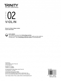 Trinity Violin Exam 2020-2023 Grade 2 Part Sheet Music Songbook