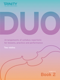 Trinity Duo Two Violins Book 2 Grades 3-5 Sheet Music Songbook