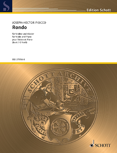 Fiocco Rondo Violin & Piano Schott Archive Ed Sheet Music Songbook