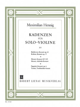 Hennig Cadenzas For Solo Violin Complete Sheet Music Songbook