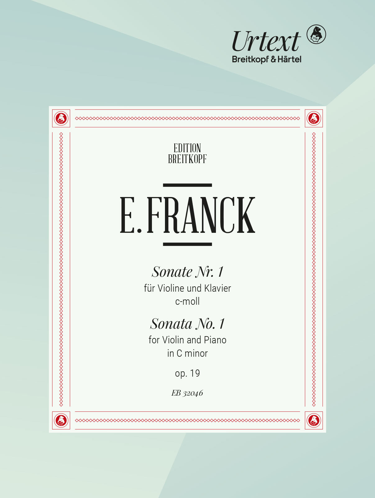 Franck Sonata No 1 In C Minor Op19 Violin & Piano Sheet Music Songbook