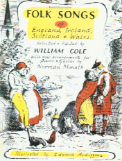 Folk Songs Of England Ireland Scotland Wales Cole Sheet Music Songbook