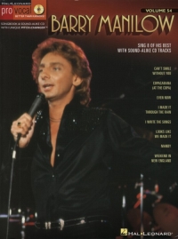 Pro Vocal 54 Barry Manilow Book & Cd  Men Sheet Music Songbook
