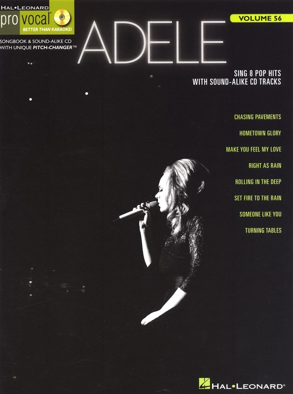Pro Vocal 56 Adele Book & Cd Sheet Music Songbook