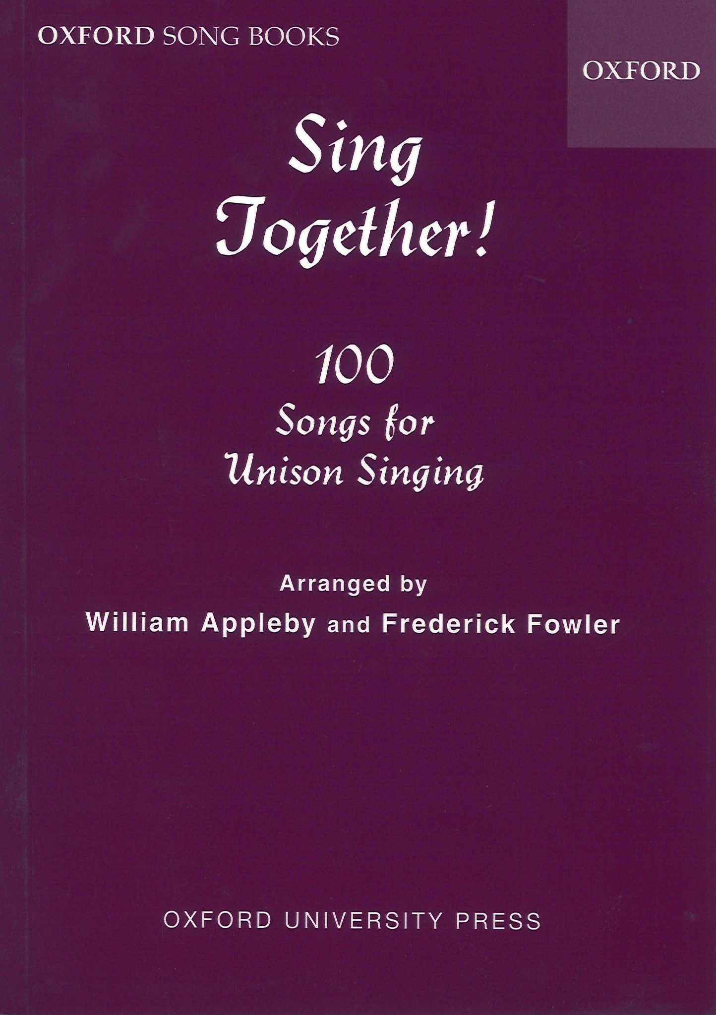 Sing Together Appleby & Fowler Melody Edition  Sheet Music Songbook