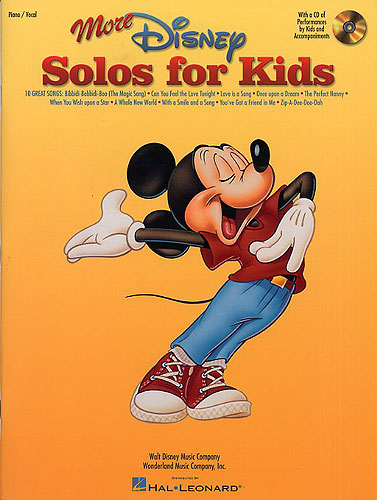 More Disney Solos For Kids Book & Cd Sheet Music Songbook