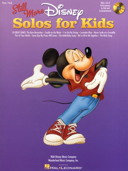 Still More Disney Solos For Kids Book & Audio Sheet Music Songbook