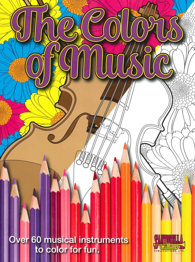 The Colors Of Music Instrument Colouring Book Sheet Music Songbook