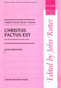 Christus Factus Est Bruckner Satb Unacc Sheet Music Songbook