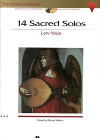 14 Sacred Solos Low Voice Book & Cd Sheet Music Songbook