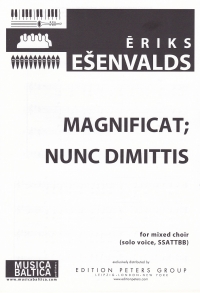 Esenvalds Magnificat Nunc Dimittis Solo/ssattbb Sheet Music Songbook