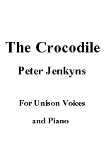 Crocodile Jenkyns Unison Sheet Music Songbook