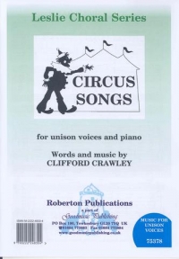 Circus Songs Crawley Unison Sheet Music Songbook